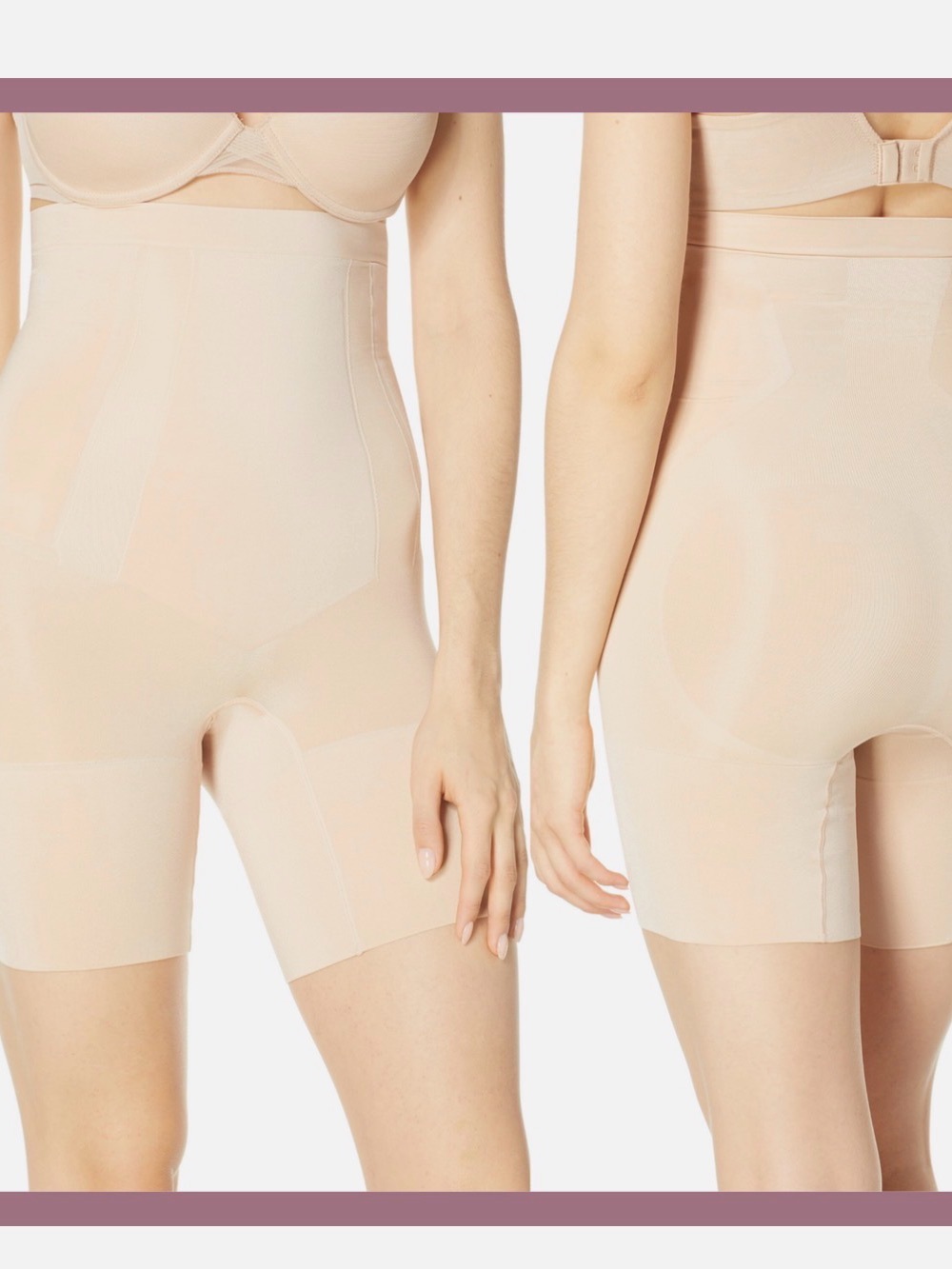Spanx Oncore High-Waist Nude Shaping Shorts - Women Intimates Sz L